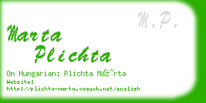 marta plichta business card